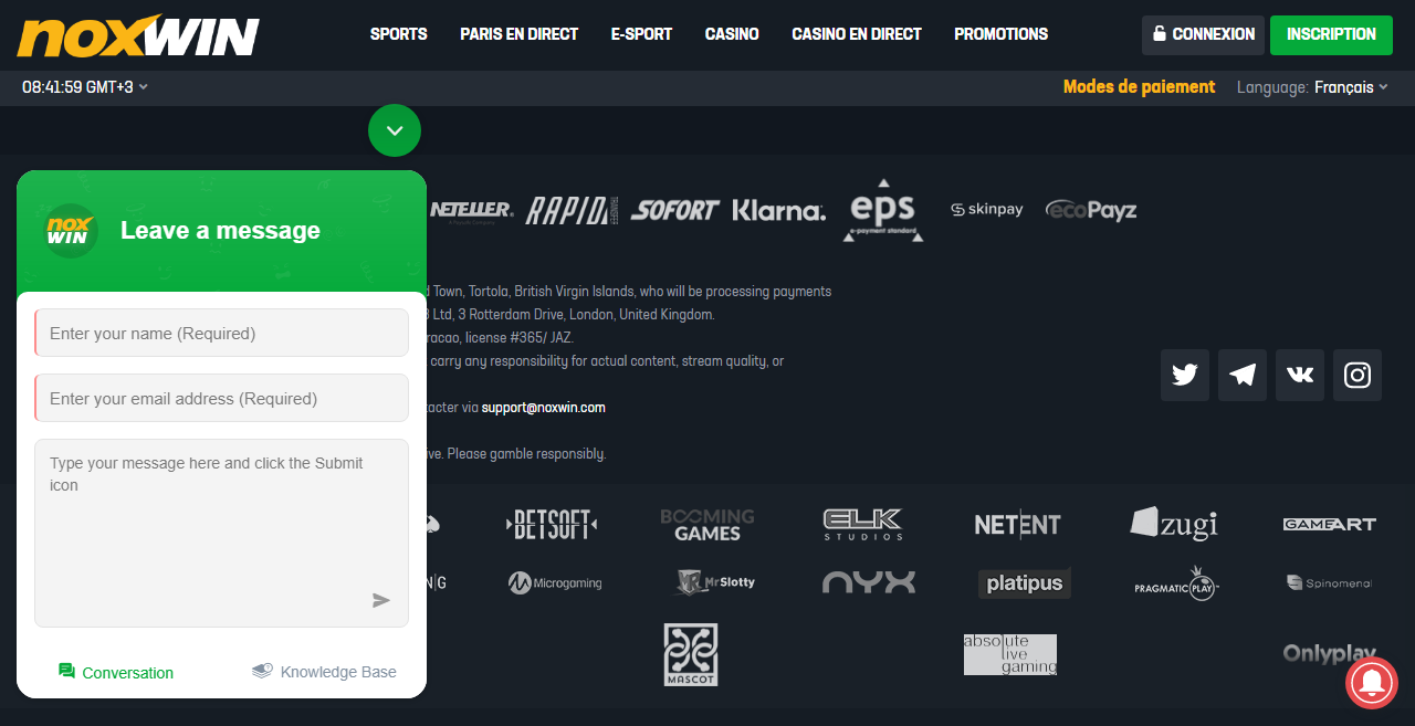 Noxwin support